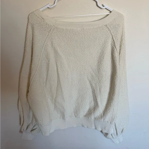 Free People Found My Friend Pullover Cream/Beige Medium - Picture 8 of 10